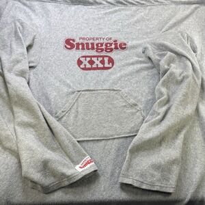Snuggie Varsity Limited Edition XXL Super Soft Fleece Blanket w Sleeves Gray Red